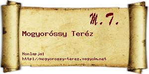 Mogyoróssy Teréz névjegykártya