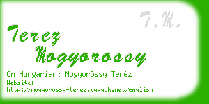 terez mogyorossy business card