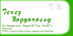 terez mogyorossy business card